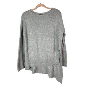 TROUVE Gray Asymmetrical Hi-Low Hem Slouchy Lagenlook Sweater - Sz Small